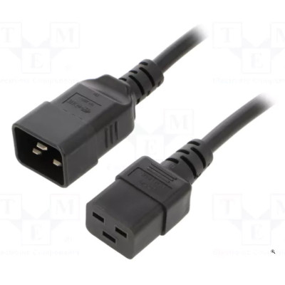 Output cable, 16A, 1.8m, IEC C19 female, IEC C20 male